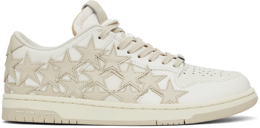 Amiri Amiri Beige & White Stars Low Sneakers - Size: UK 14 Sneakers | Shop From The Mirage
