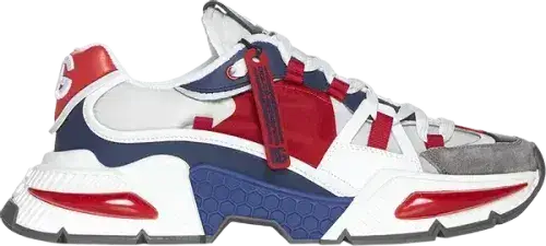 Dolce & Gabbana Dolce & Gabbana Air Master 'White Navy Red' - Size: UK 5 Sneakers | Shop From The Mirage